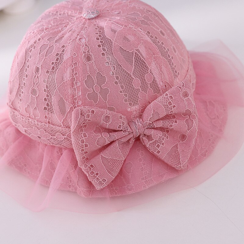 Verão menina bowknot laço pescador chapéu moda ao ar livre sombrinha princesa chapéu respirável