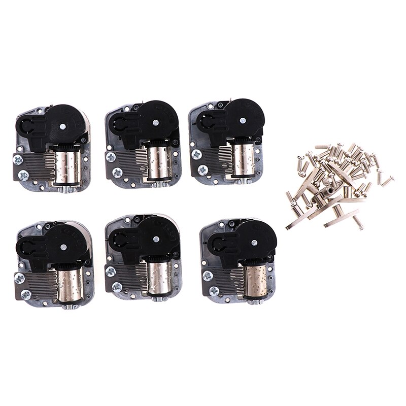 1pc mechanische doe-het-zelf opwindbare muziekdoos sankyo muziekbeweging schroeven sleutel huisdecoratie zilver ca. 50g ambachtelijke decoratie