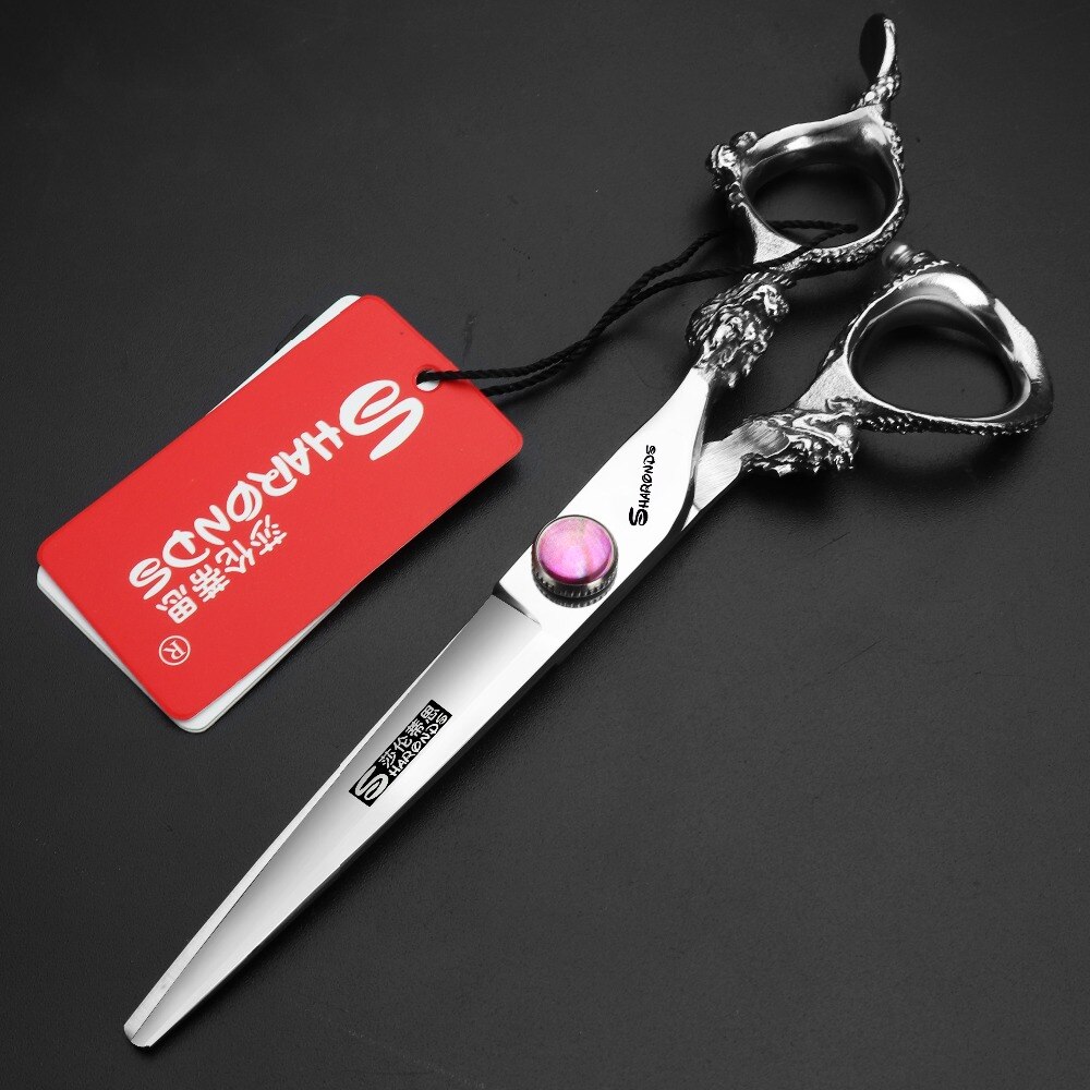 Ciseaux de coiffure professionnels Sharonds 5.5/6/7/8 pouces ciseaux de coiffeur japon 440c dragon poignée ciseaux de coupe