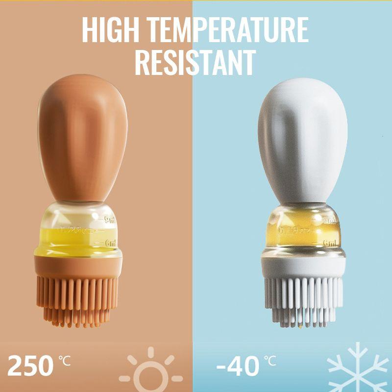 150ml Kitchen Oil Bottle Silicone Glass Oil Container With Brush Barbecue Spray Bottle Oil Dispenser For Kitchen Cooking BBQ