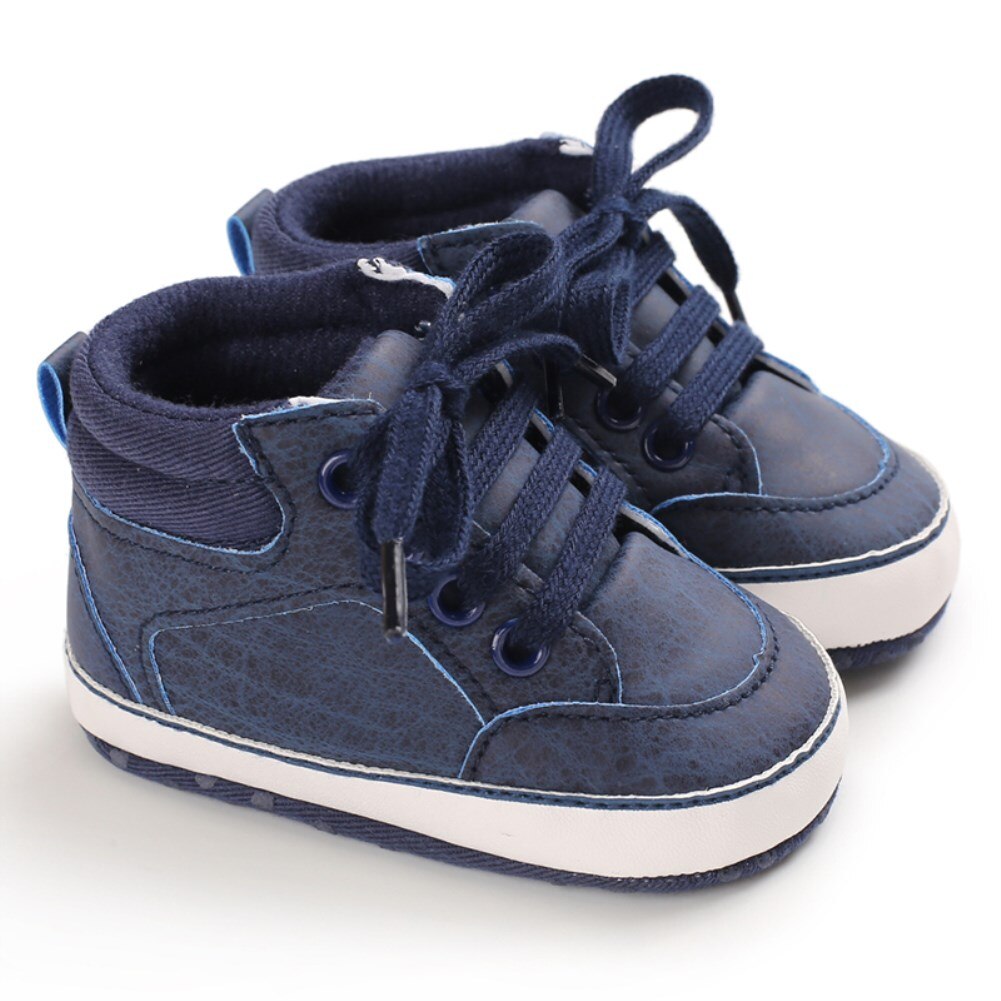 Chaussures de berceau à semelle souple | Mignons, pour bébés garçons et tout-petits, chaussures chaudes et chaudes, 0-18M: Bleu / 11