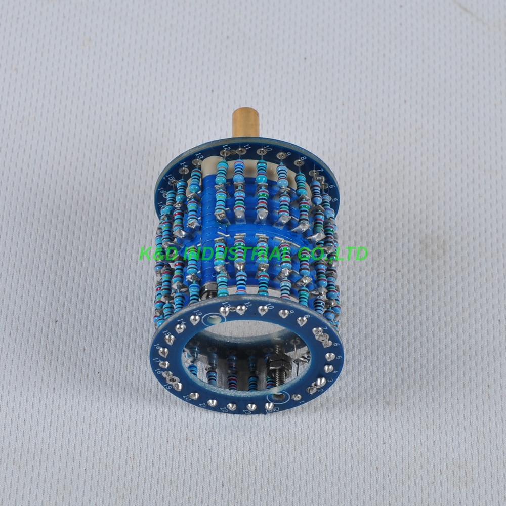 1 unidad 24 escalones atenuador tipo escalera Control de volumen Pot Log 10KA Stereo para guitarra