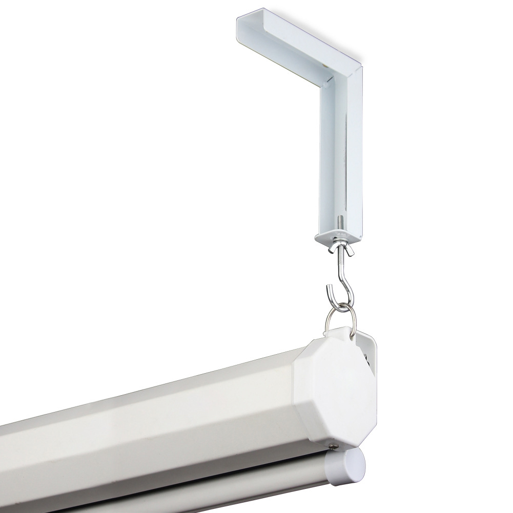 1pair Heavy Duty With Hook Adjustable Replacement Parts Projector Screen Anti Fall Off Hanging Universal Wall Mounted L Bracket