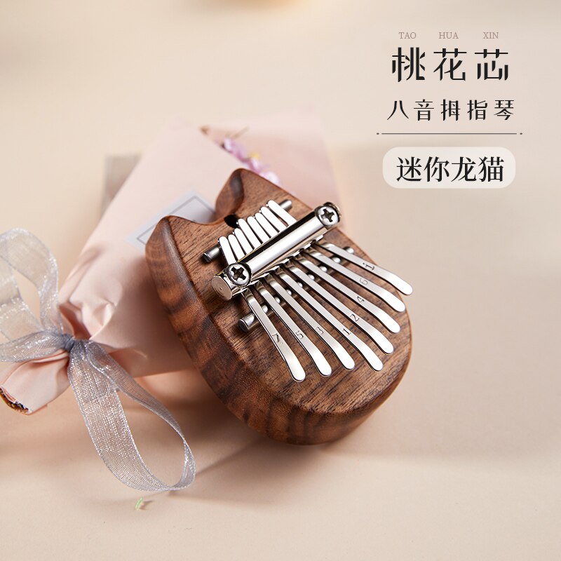 Kalimba duimharp karin bach mini vingerpiano draagbare 8- tonige dubbele vingerpiano kristallen kaart lymfe