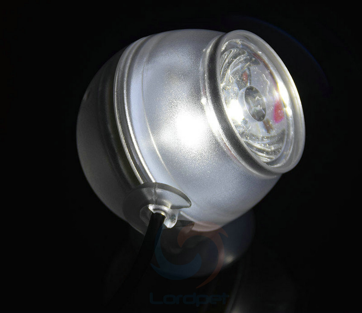 Aquarium Amphibious Submersible Mini LED Spotlight Adjustable Direction Mulyi Color Lamp Light With Suction Clip: white