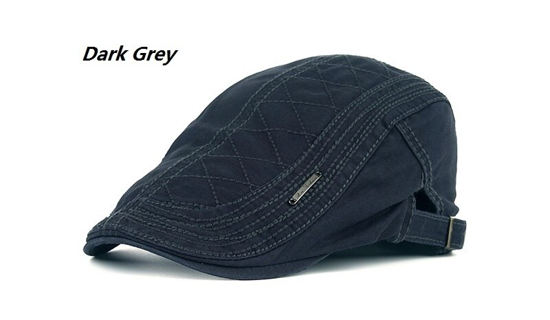 JAMONT algodón boina sombrero para hombres Vintage Baret gorra boina Francesa irlandés boinas mujeres huesos gorra plana masculina gorra para hombres: Dark Grey
