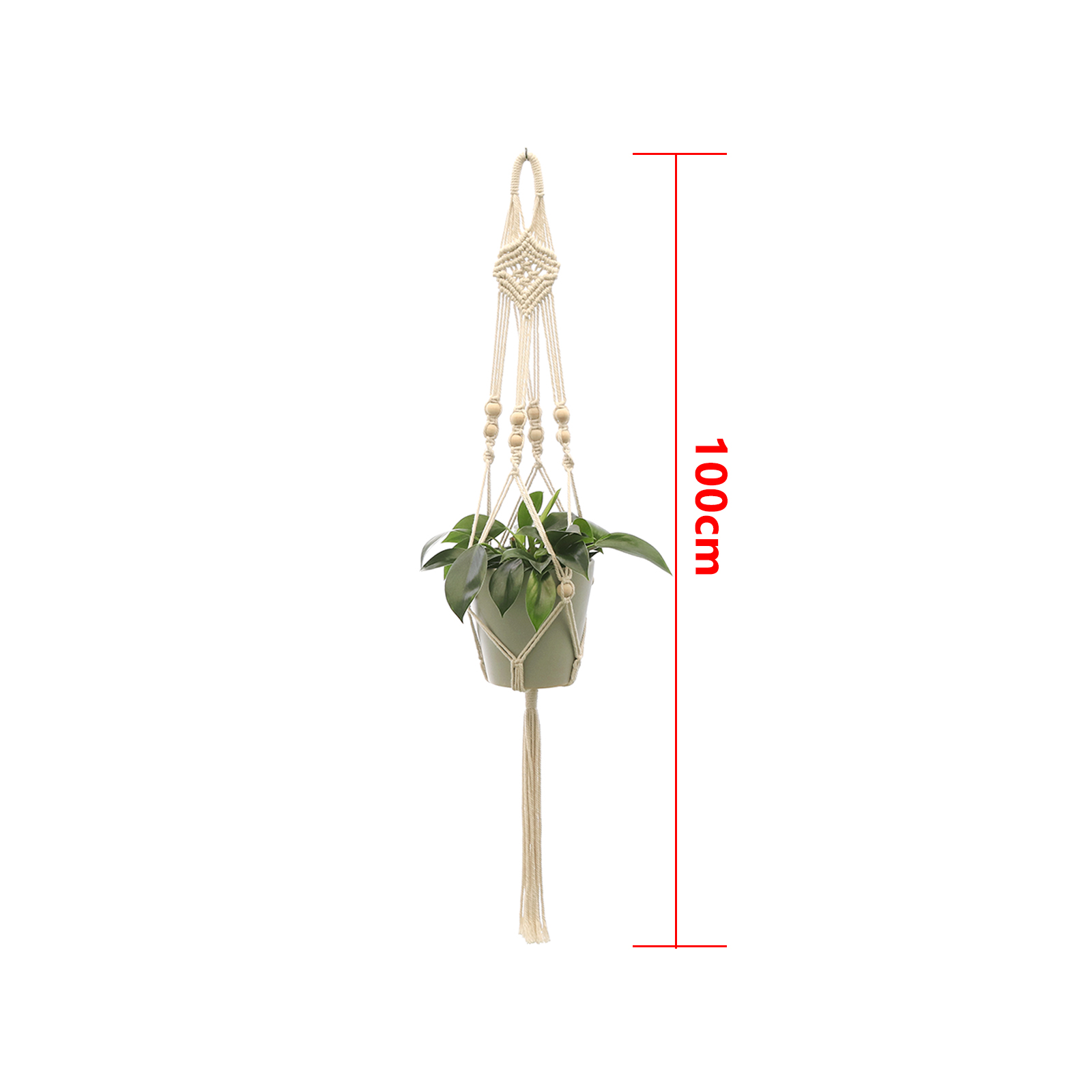 Handmade Macrame Hemp Rope Plant Hanger Basket Woven Hanging Flower Pot Wall Hang Planter Pot for Home Garden Decoration Tools: Dark Grey