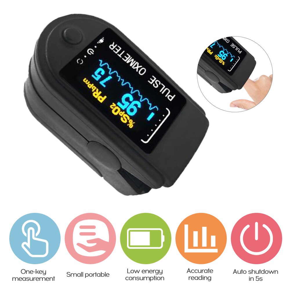 Fingertip Pulse Oximeter Mini SpO2 Monitor Oxygen Saturation Monitor Pulse Rate Measuring Gauge Device 5s Rapid Reading: pulse oximeter 4