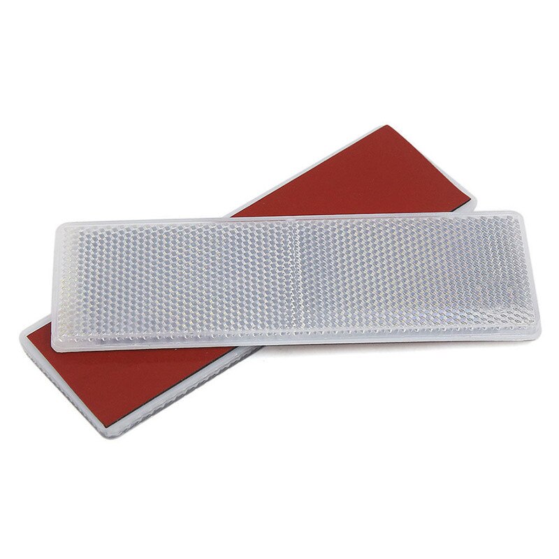 Car sticker Red Or White Adhesive Plastic Reflector Reflective Warning Plate Stickers Sign For Car SUV Truck Motorcycle Safety
