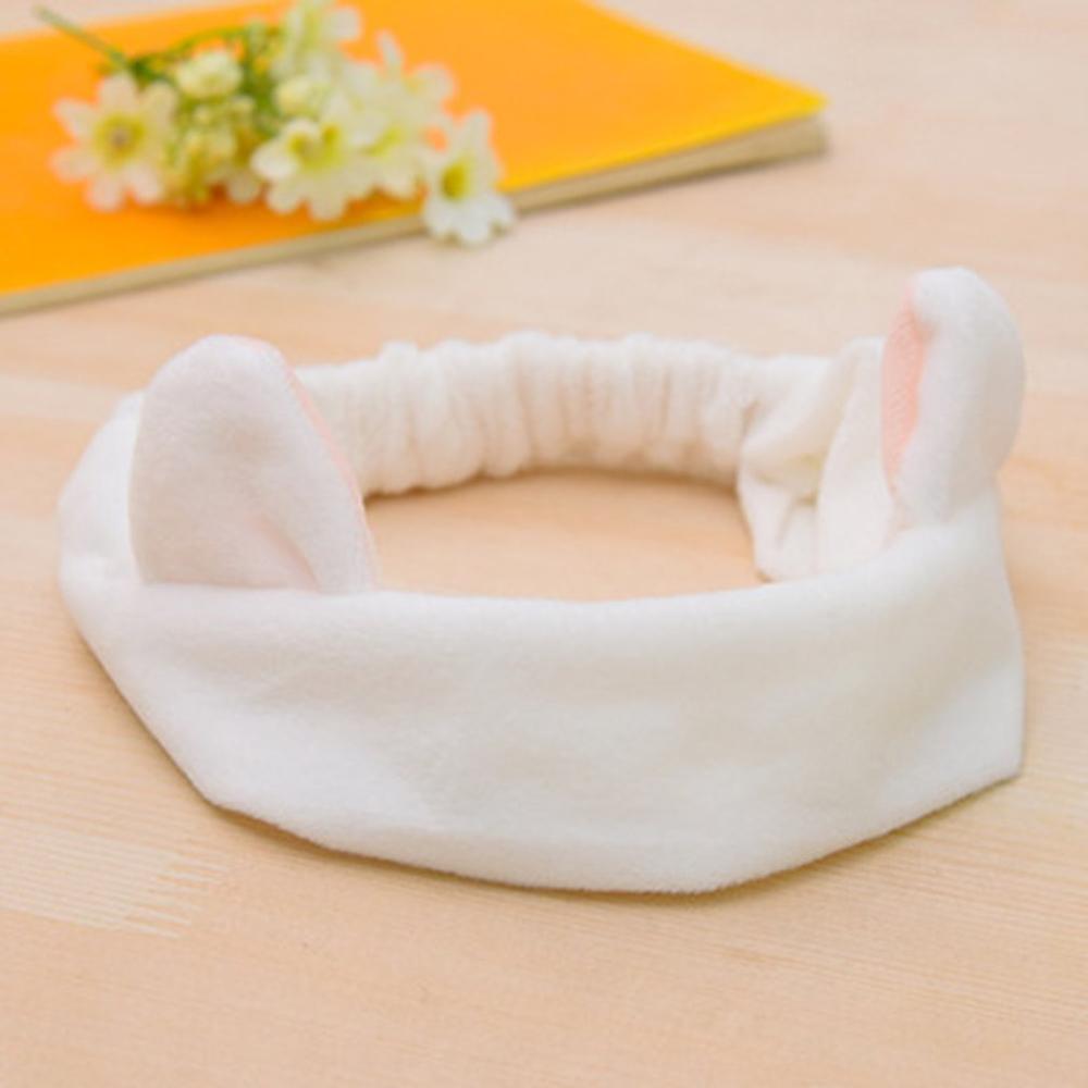 1 Pcs Multicolor Cute Hairband Band Hair Cat Ears Head Lovely Hair Band Wash Face Girls Band Hair Accessories: White