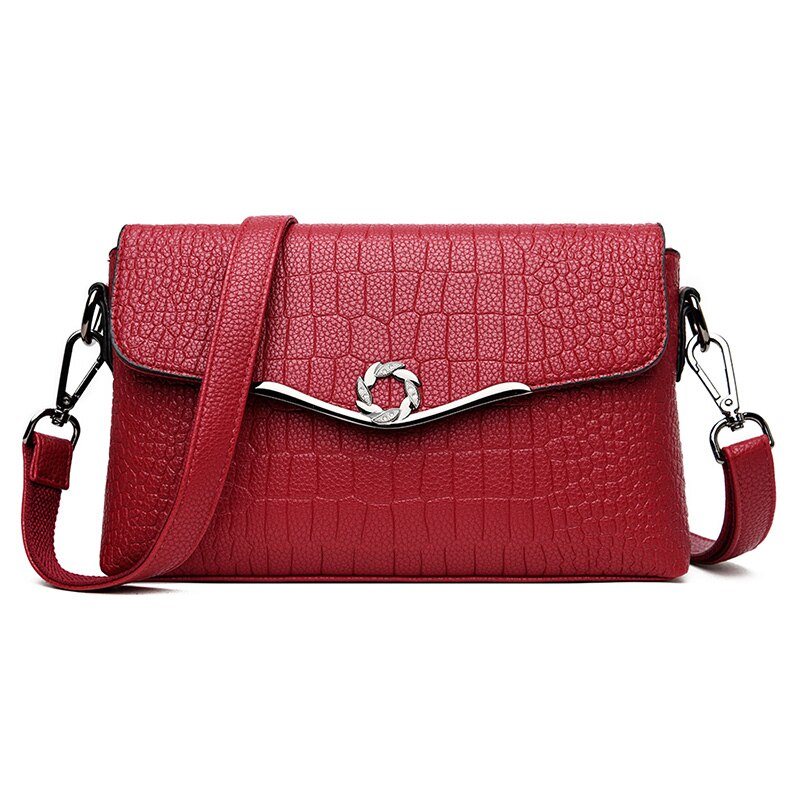 Oude Tang Vintage Tassen Voor Vrouwen Zachte Pu Lederen Luxe Handtassen Vrouwen Tassen Vrouwelijke Messenger Schoudertassen Flap sac: Red