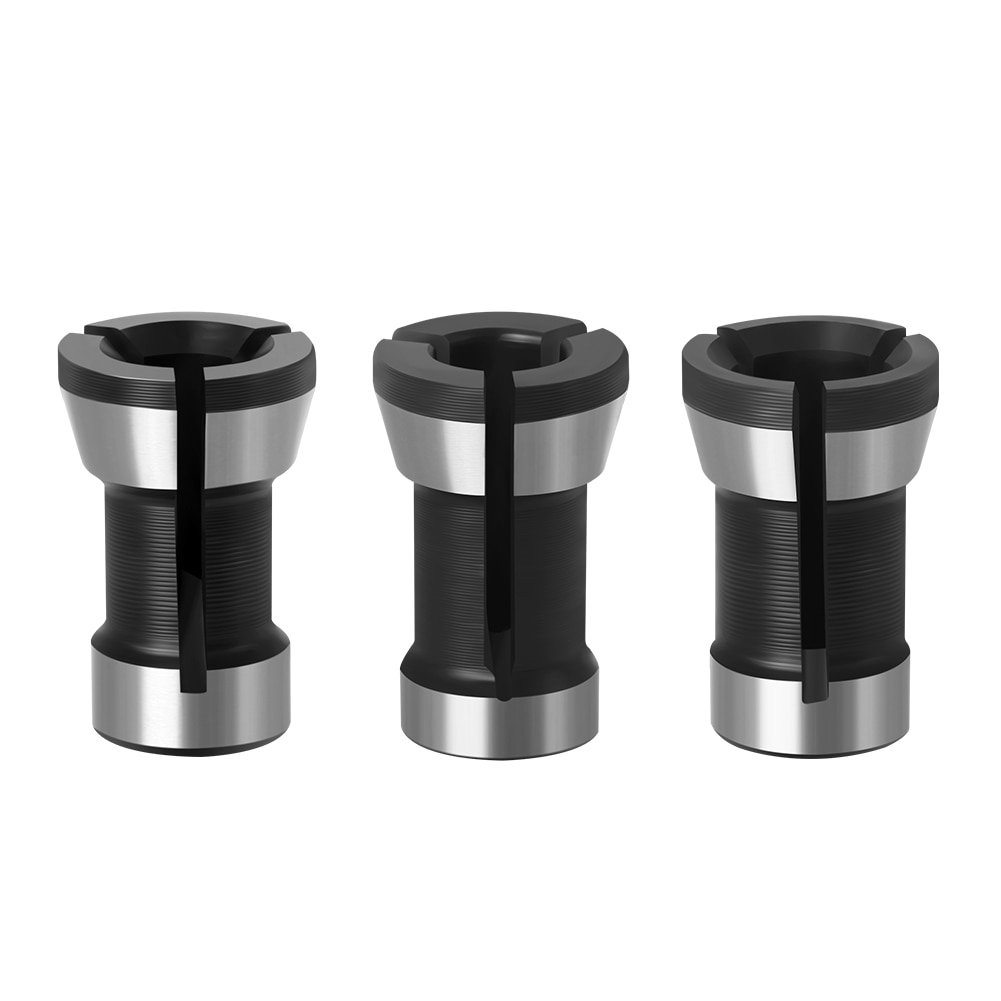 1pc 3PCS Set collets 6.35mm 8mm 6mm collet chuck Engraving Trimming machine Electric Router Milling Cutter Accessories
