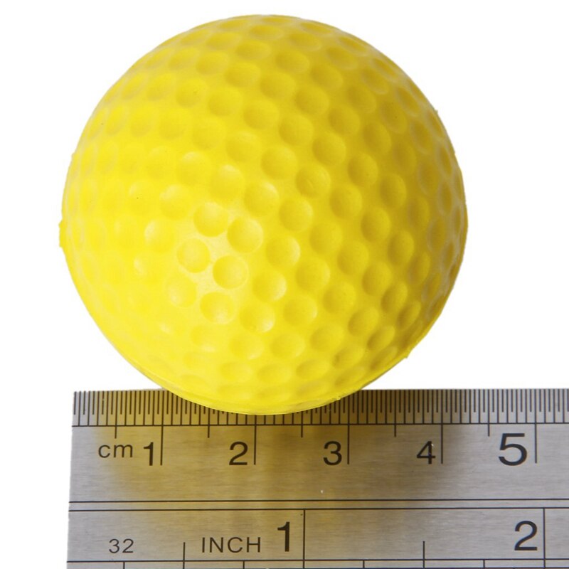 10Pcs Geel Zachte Elastische Indoor Practice Pu Golfbal