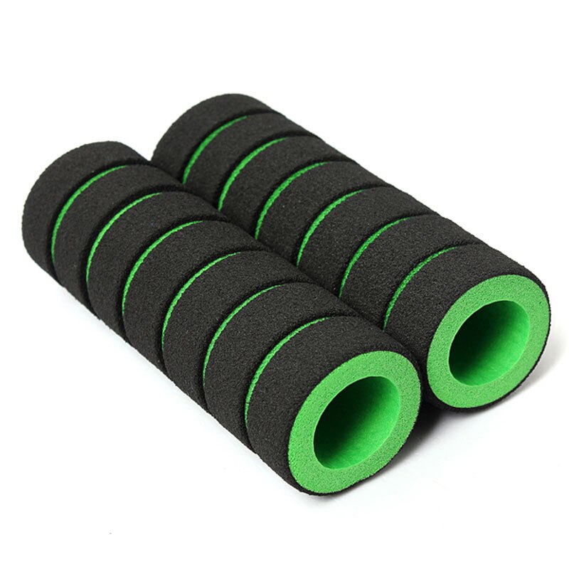 1 paire VTT housse de guidon éponge cyclisme Anti-choc antidérapant vtt poignées de guidon accessoires de vélo: Green