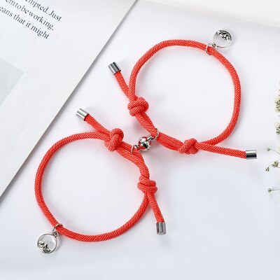 2 stücke Paar Magnet Gewinnen Jedes Andere Kreative Persönlichkeit Paar Armbinde Männer und Frauen Allianz Armbinde Schmuck Liebhaber: Rad