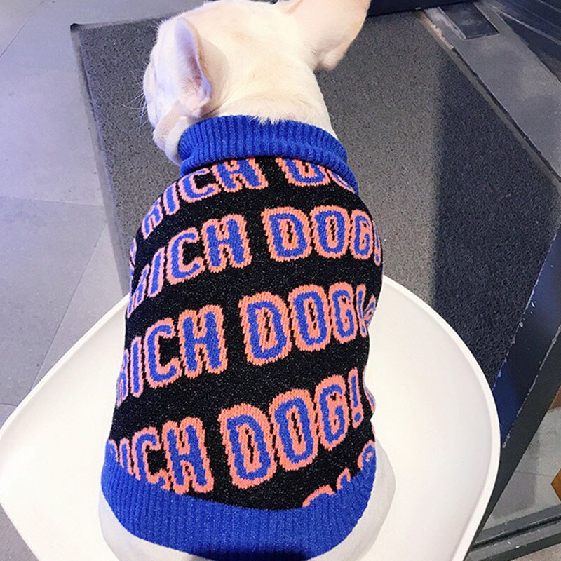 Suéter de perro francés mascota Bulldog ropa de invierno ropa de perro Teddy Schnauzer Shiba Inu Bichon invierno cálido perro rechoncho suéter