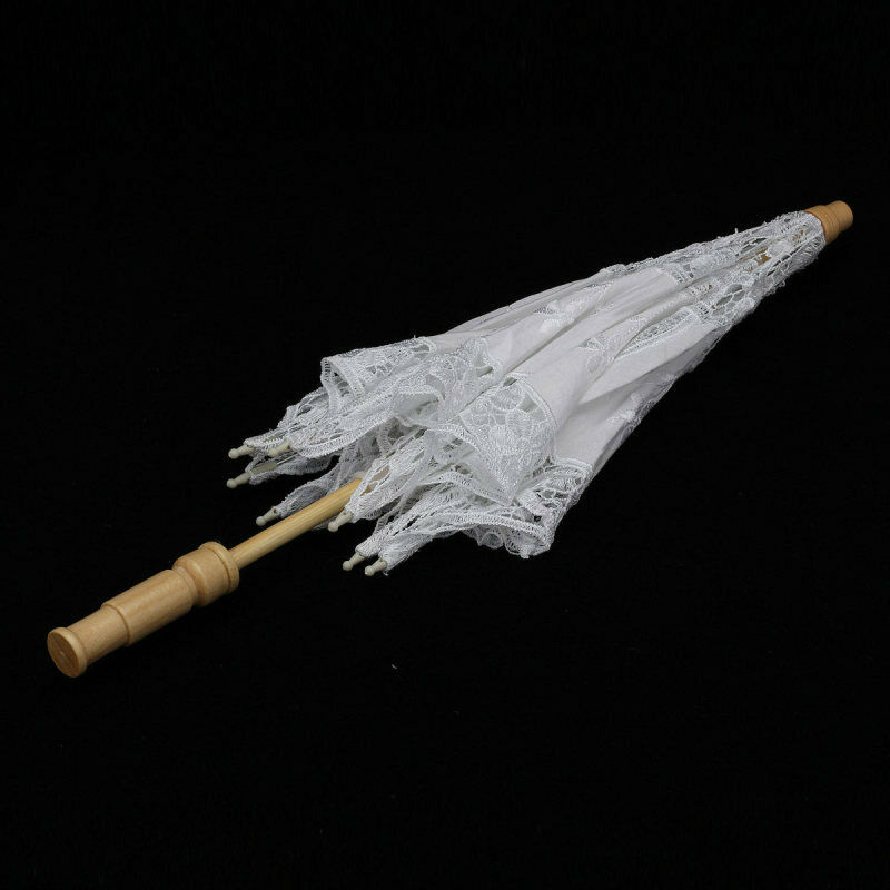 Dentelle Ombrelle De Fleur Dentelle Parapluie Parasol Blanc Partie Mariage