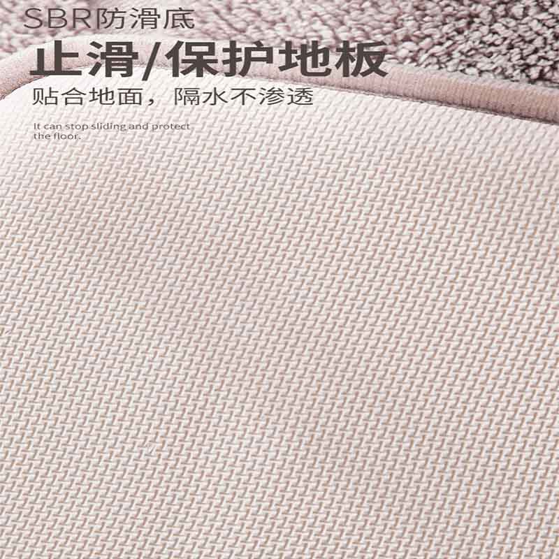 Thick Plush Bath Mats Water Absorbent Soft Shower Bathroom Rug Non-slip Shower Floor Mat Streak Entrance Door Mat Grey