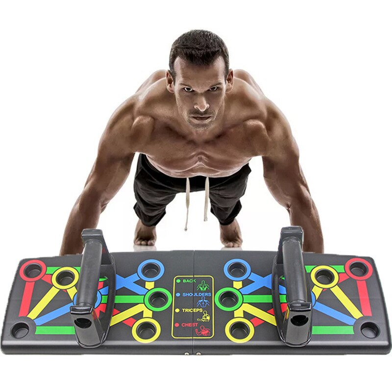 Tablero de entrenamiento físico 9 en 1 para casa, sistema integral de ejercicio, ideal para flexiones, gimnasio, deporte en interior, culturismo, para hombres y mujeres