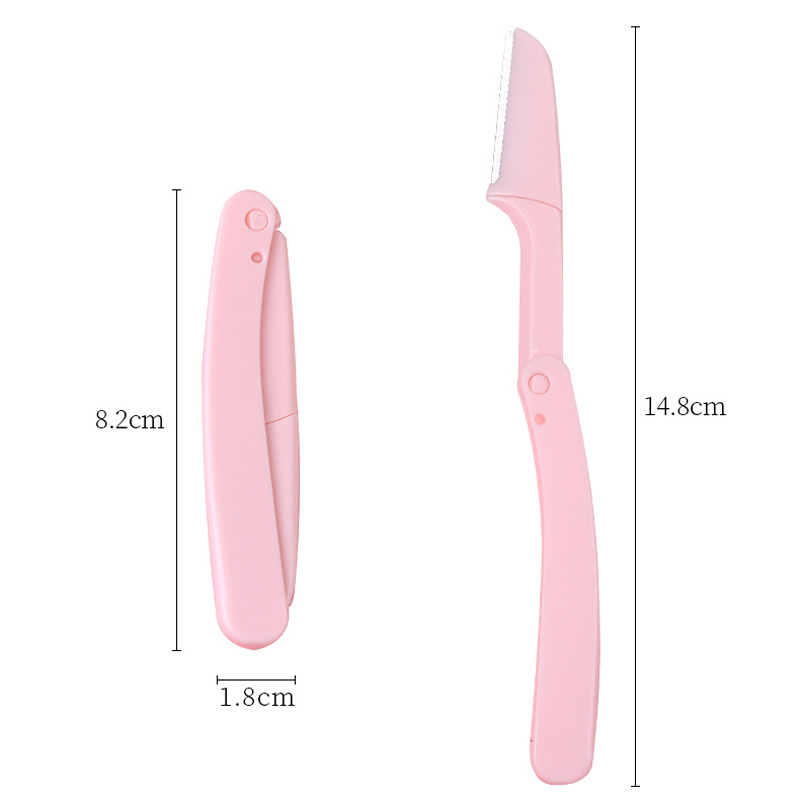 Karsyngirl 3pcs Vouw Wenkbrauw Trimmer Schaar Haar Remover Wenkbrauw Kam Scheermes Wenkbrauw Clip Makeup Tools Gezicht Scheermes voor Vrouwen