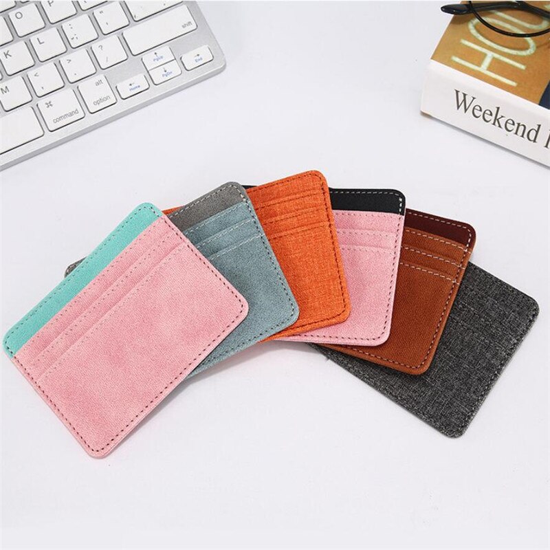 1Pc Pu Lederen Id Kaarthouder Snoep Kleur Bank Credit Card Box Multi Slot Slanke Card Case Portemonnee Vrouwen mannen Visitekaartje Cover