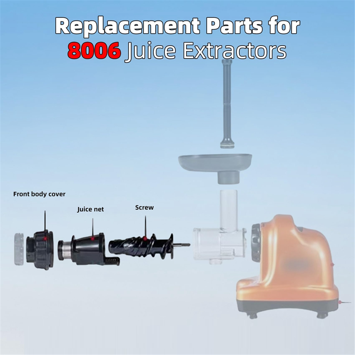 N85R Juicer Replacement Parts Compatible for Omegae 8006 8005 8004 8003 NC800HDR, NC900HDC Slow Masticating Juicing Screen