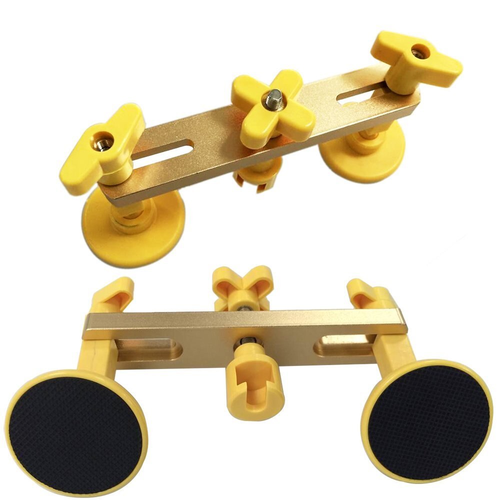 Auto deuk reparatie gereedschap gele brug trekker set handgereedschap set met 24 stuks lijmtabs auto carrosserie zonder spuiten deuk verwijderings gereedschap