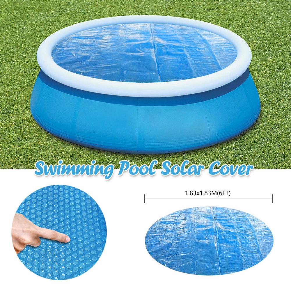 Stor størrelse swimmingpool rund jorden klud læbestofdæksel støvtæt gulv klud måttedæksel til udendørs villa have pool: 183 x 183cm