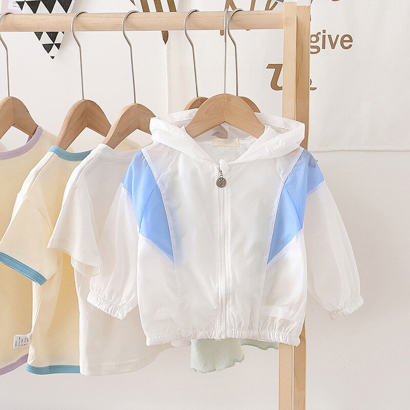 Manteau imperméable au soleil pour bébés garçons filles | Manteau de protection contre le soleil, léger et respirant, pour enfants, vestes de climatisation pour enfants