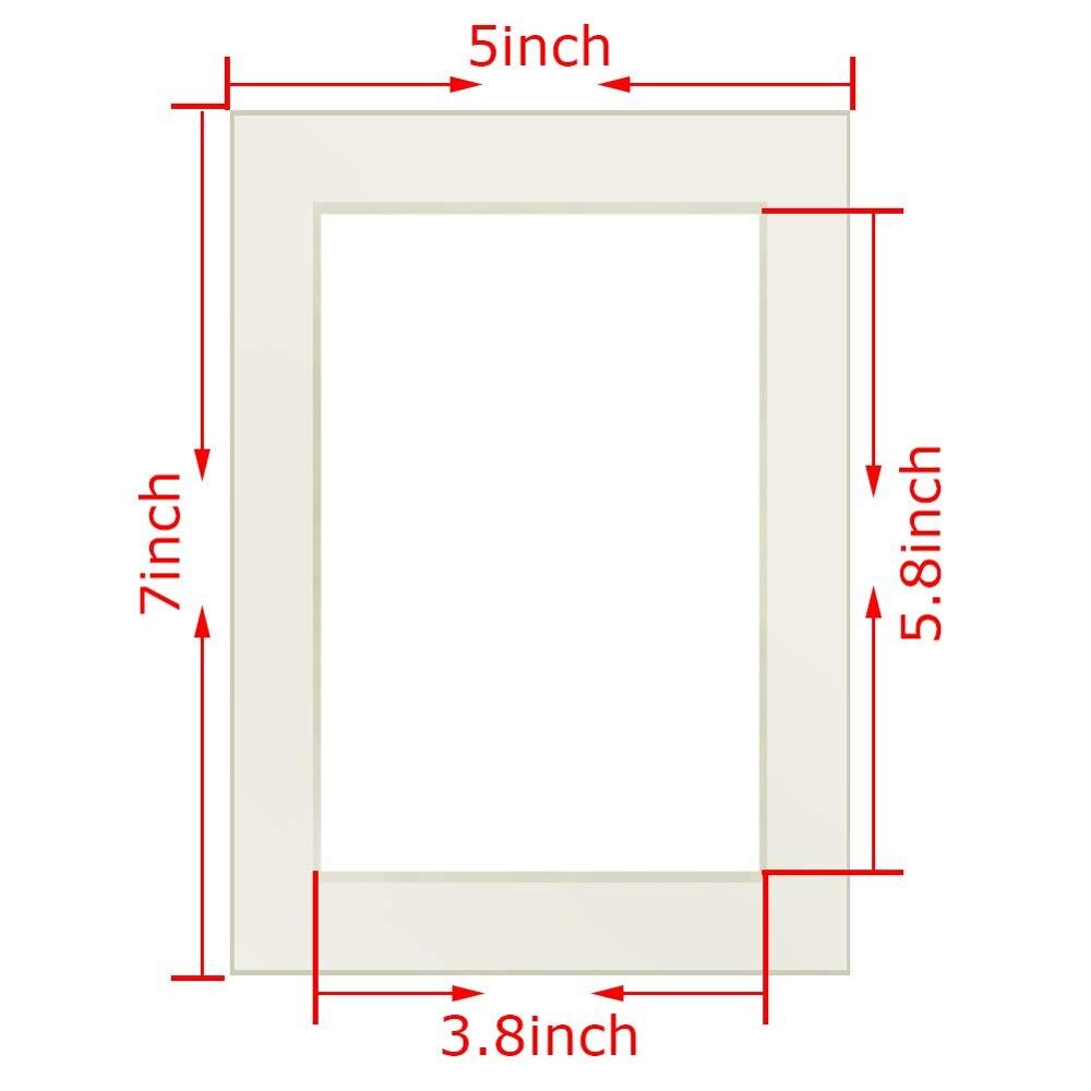 12 Pcs White Picture Mats with Core Bevel Cut Frame Mattes for 4x6/5x7/8x10/8.5x11 Inch Photo Decoration: 5x7 for 4x6 photos