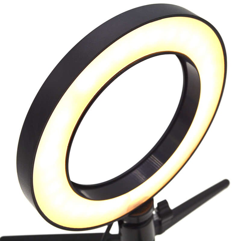 Dæmpbar led studio kamera ring lys foto telefon video lys ringformet lampe selfie stick ring fyld lys til canon