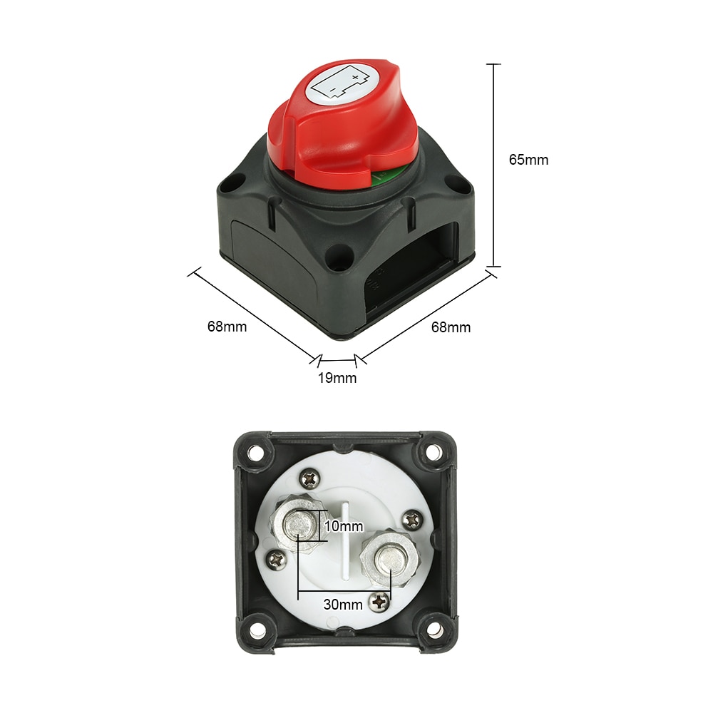 12/24V/48V Car RV Battery Selector Isolator Disconnect Rotary ON/OFF Switch Replacement Power Switch For Auto Boat Yacht