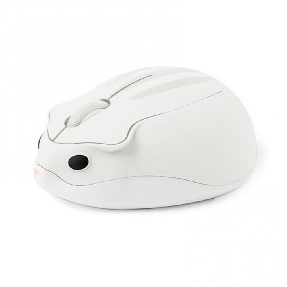 80% Off 2.4GHz Wireless Mouse Cute Hamster Shape 1200DPI Optical Mouse for Computer Laptop mouse wireless Computer Office: white