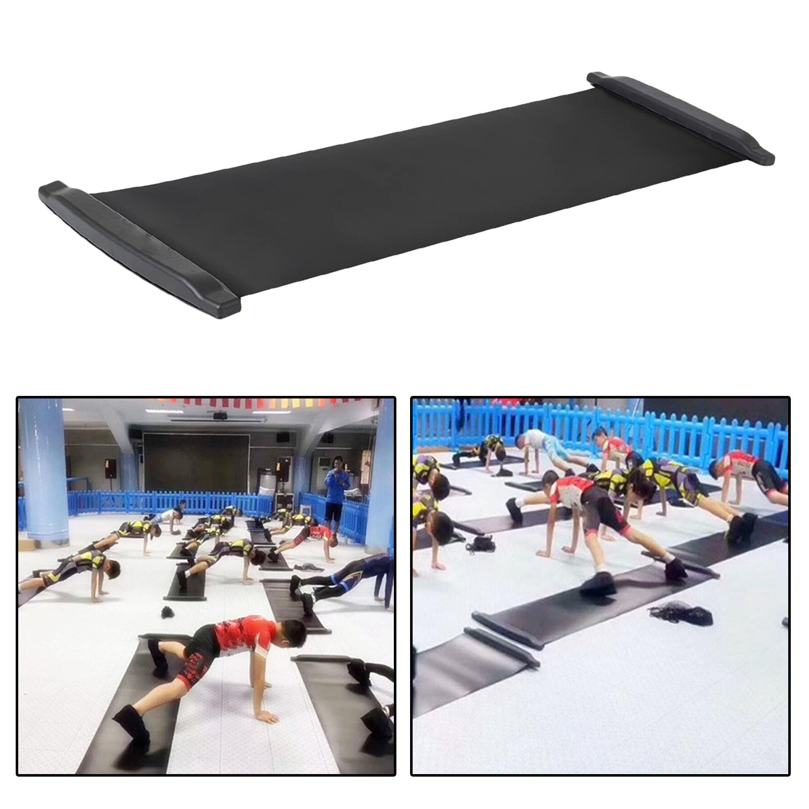Slide Board W/ End Stopt Balans Training Mat Workout Trainer Core Pad