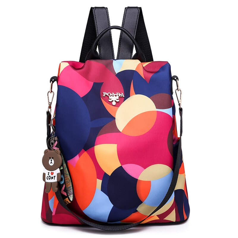 Mochila de viaje antirrobo informal de para niñas, mochila de tela duradera Oxford para mujer, mochila bonita estilo escolar: 1