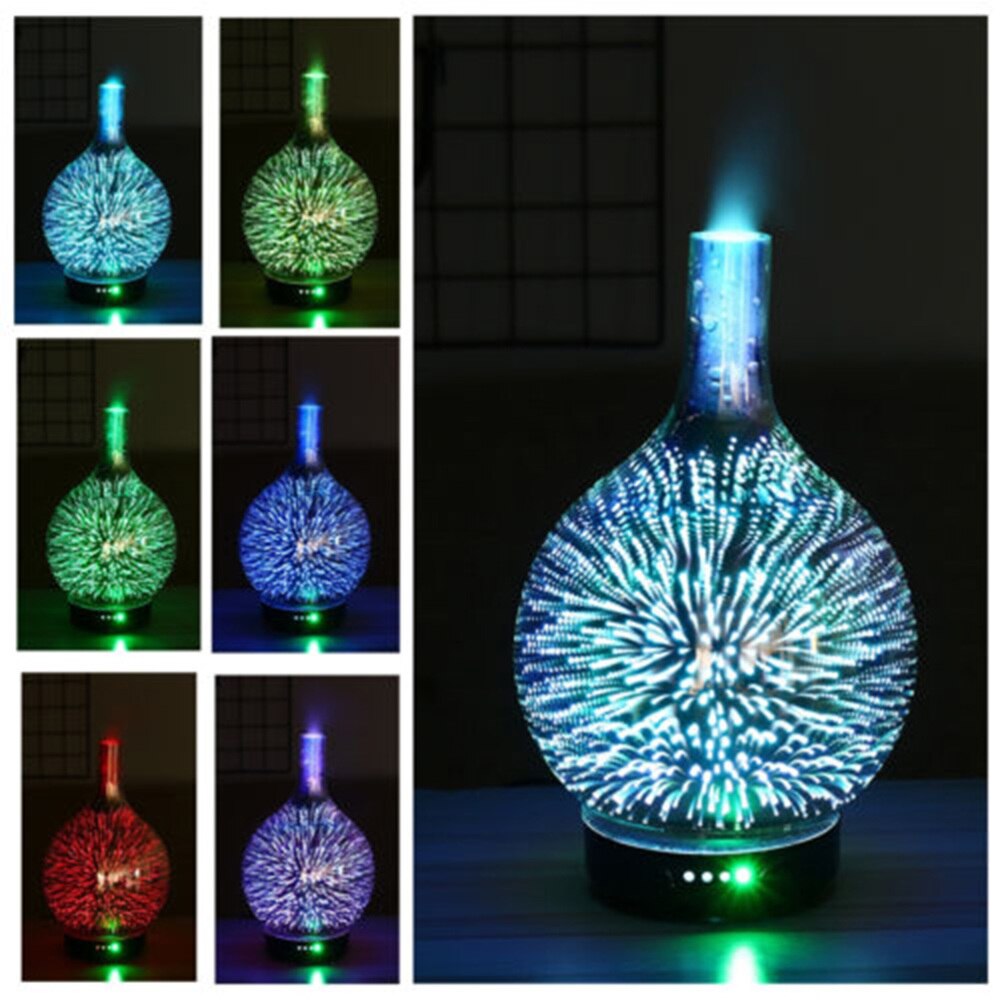 1 Pc Mini Diffuser Vuurwerk Nachtlampje Aroma Mister Etherische Olie Diffuser Voor Babykamer Home