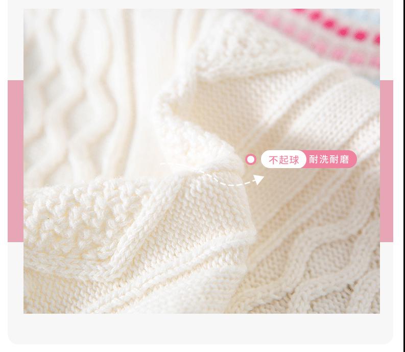 Ropa de bebé de estilo coreano para niñas, suéteres blancos de punto de manga larga, suaves y cálidas prendas de vestir, Tops, 1-3 años, novedad de invierno