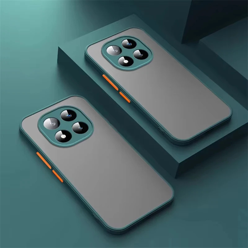 Funda mate para Xiaomi Redmi Note 14 Pro Plus + 4G 5G para Poco X7 Little X 7 parachoques de silicona a prueba de golpes cubierta trasera de plástico duro