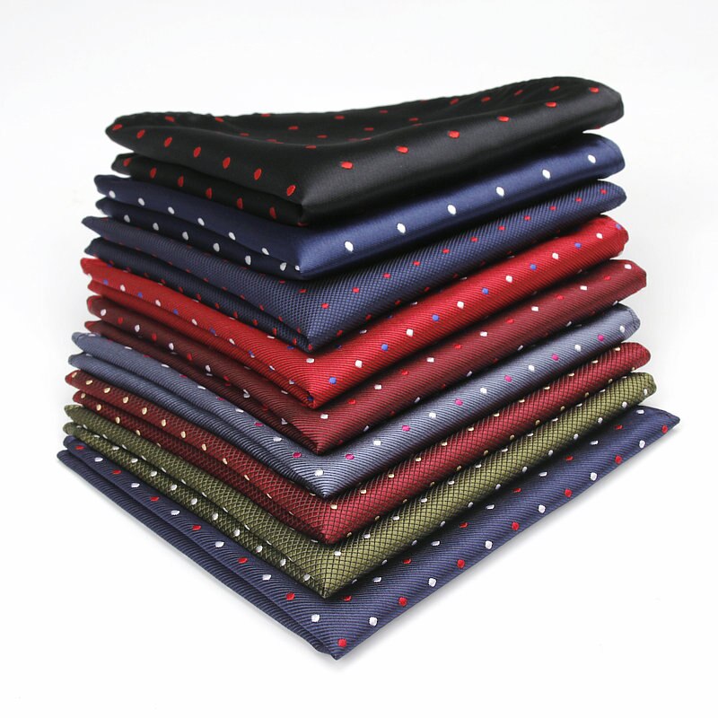 Mannen Klassieke Pocket Vierkante Dot Patroon Zakdoek Mode Zakdoek Voor Mannen Pakken Zakdoeken Vintage Handdoek Accessoires Marine