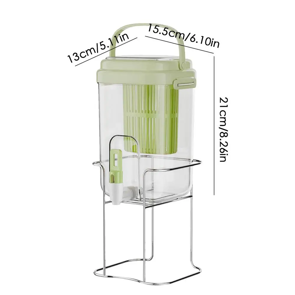 Dispensador de bebidas al aire libre de verano con mango, refrigerador de gran capacidad con filtro, dispensador de botellas de agua fría para acampar: Rojo