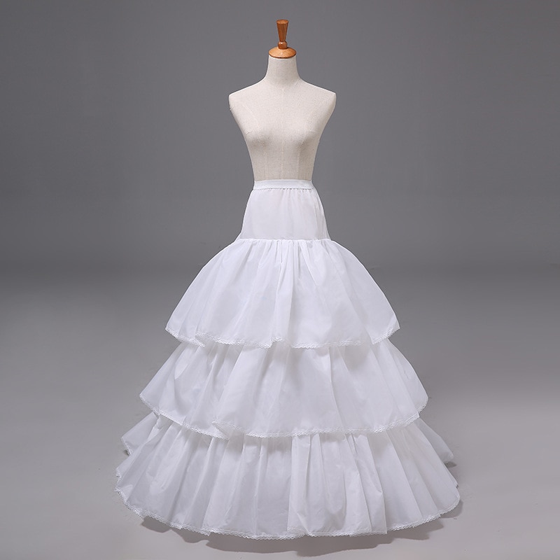 de mariage jupons cerceau Crinoline Slip robe de mariée Train/une ligne sous-jupe bal jupe longue glisse en Stock