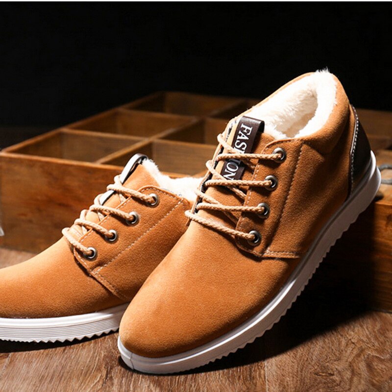 Winter Man Schoenen Suede Heren Enkellaars Mannen – Vicedeal