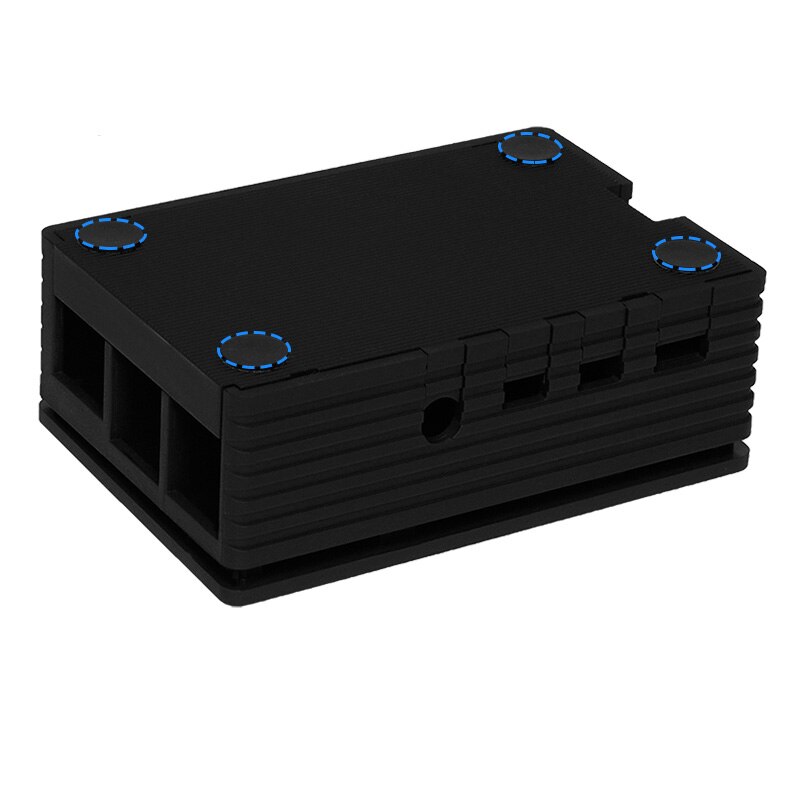 Carcasa Raspberry Pi 4 ABS, carcasa negra y blanca, soporte de caja plástica, ventilador de refrigeración para RPI 4, modelo B