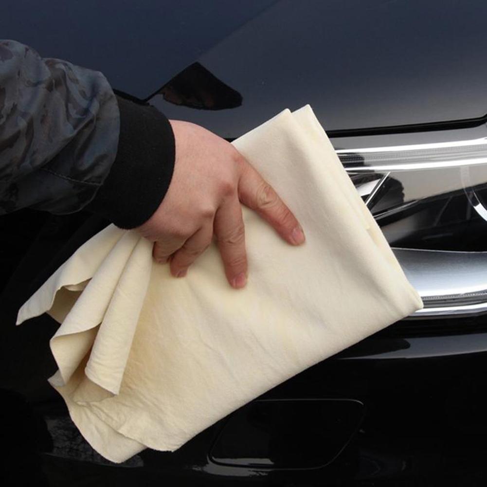 Natuurlijke Zeem Auto Schoonmaakdoekje Wassen Suede Absorberende Handdoek