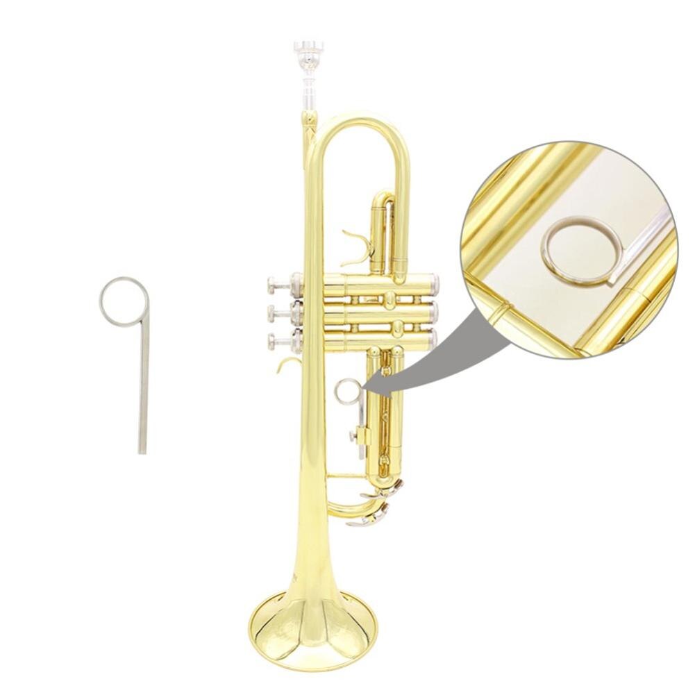 Slide Finger Pull Ring Portable Trumpet Valve Slide Finger Pull Ring for Trumpet Cornet Part Silver