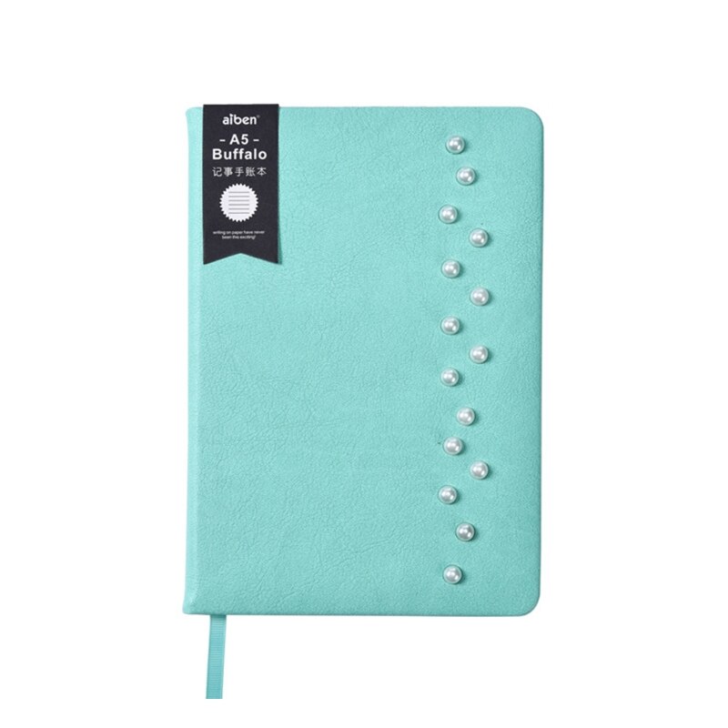 A5 Business Leather Notebook Journal Agenda Lined Paper Diary Planner Notepad: GN