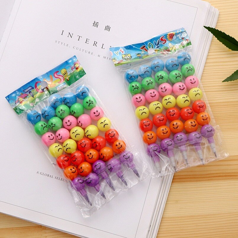 7 Section Expression Candied Fruit Pencil Crayons Student Pencil Stationery Supplies