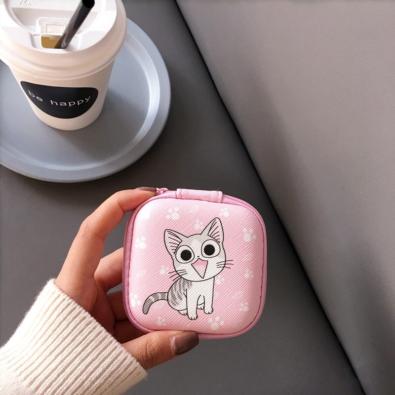 Cute Cartoon Mini Chiusura Lampo caso Duro Della Cuffia Portatile Auricolari Sacchetto Della scatola Auricolare Sacchetto Di Immagazzinaggio Caso di Protezione USB Cable Organizer: 08