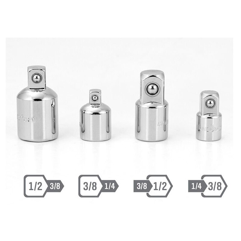 7-Piece Universal Joint Set, Socket Drive Adapter and Reducer Set, 1/4 inch 3/8 inch 1/2 inch Socket Set socket wrench set