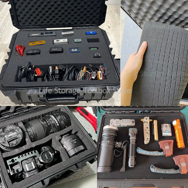 Gereedschapstas voor harde dragen Waterdichte harde koffer Gereedschapskist Opbergdoos Apparatuur Instrument Gereedschapskist Organizerbox Outdoor koffer
